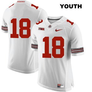 Youth NCAA Ohio State Buckeyes Jonathon Cooper #18 College Stitched No Name Authentic Nike White Football Jersey LF20W37PR